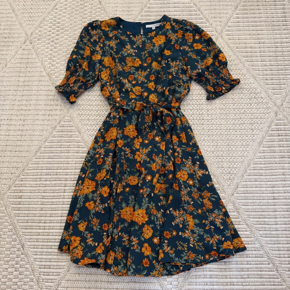 Baltic Born Smocked Sleeve Floral Mini Dress - Small